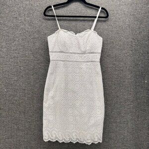 Lilly Pulitzer Womans Dress Size 2 Summer White Lace Sleeveless Eyelet Summer